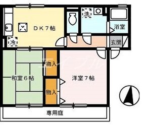 サンハイム撫川　Ａ棟の物件間取画像